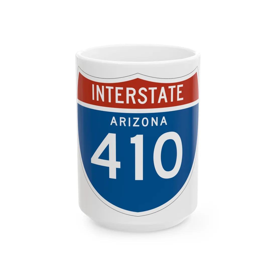 I-410 AZ 1961 (Arizona) (Road Sign) White Coffee Mug 15oz - Go Mug Yourself
