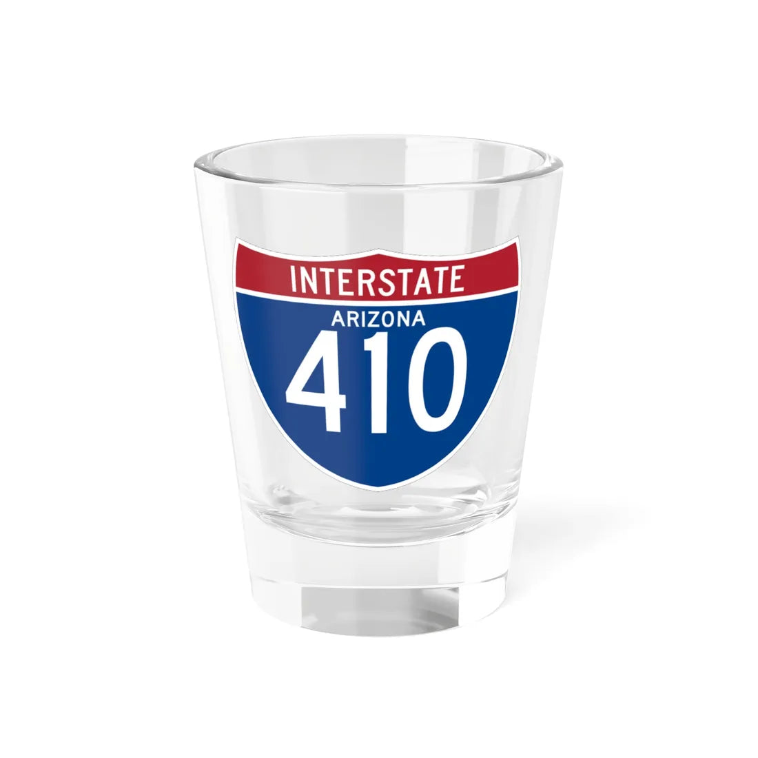 I-410 AZ (Arizona) (Road Sign) Shot Glass 1.5oz 1.5oz - Go Mug Yourself