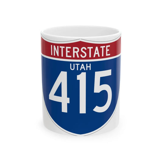 I-415 UT (Utah) (Road Sign) White Coffee Mug 11oz - Go Mug Yourself