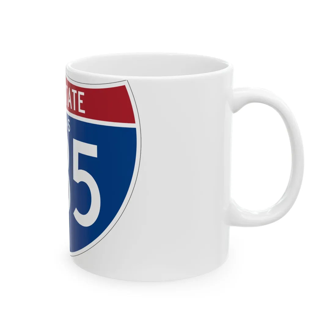 I-435 KS (Kansas) (Road Sign) White Coffee Mug - Go Mug Yourself