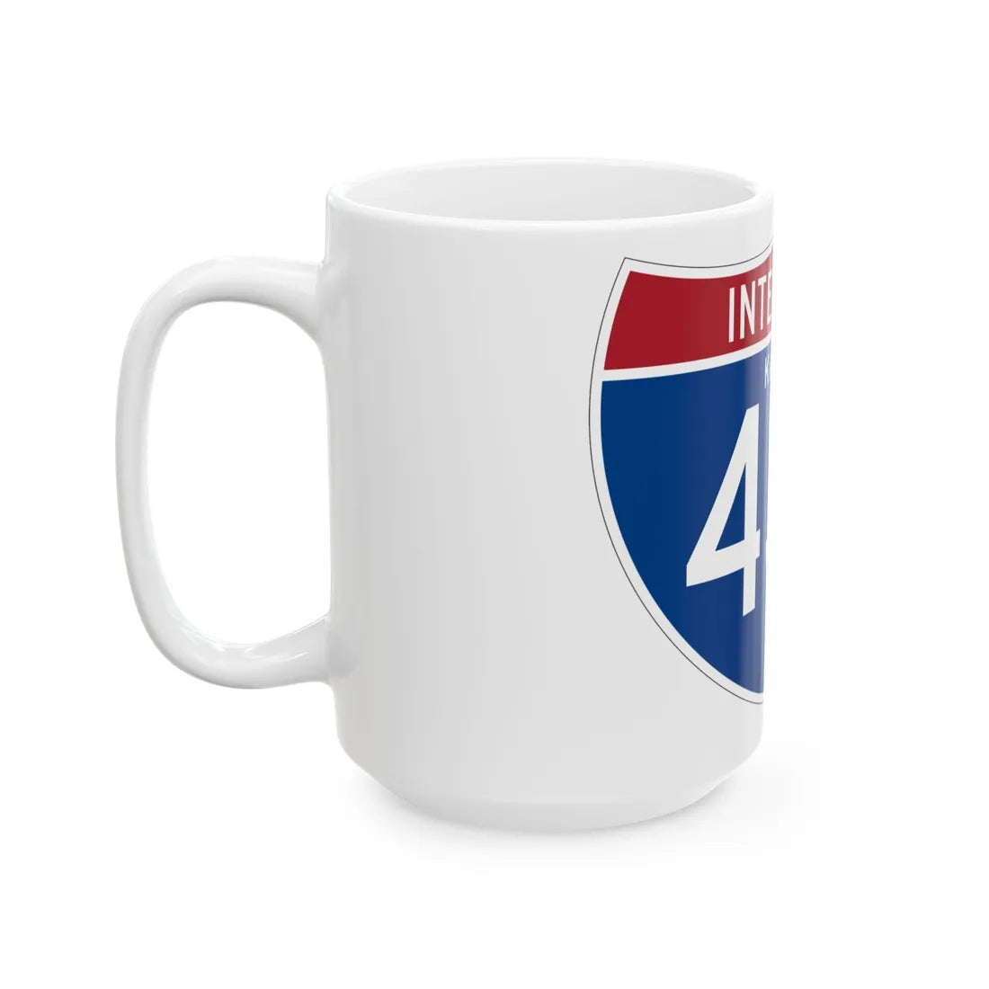 I-435 KS (Kansas) (Road Sign) White Coffee Mug - Go Mug Yourself