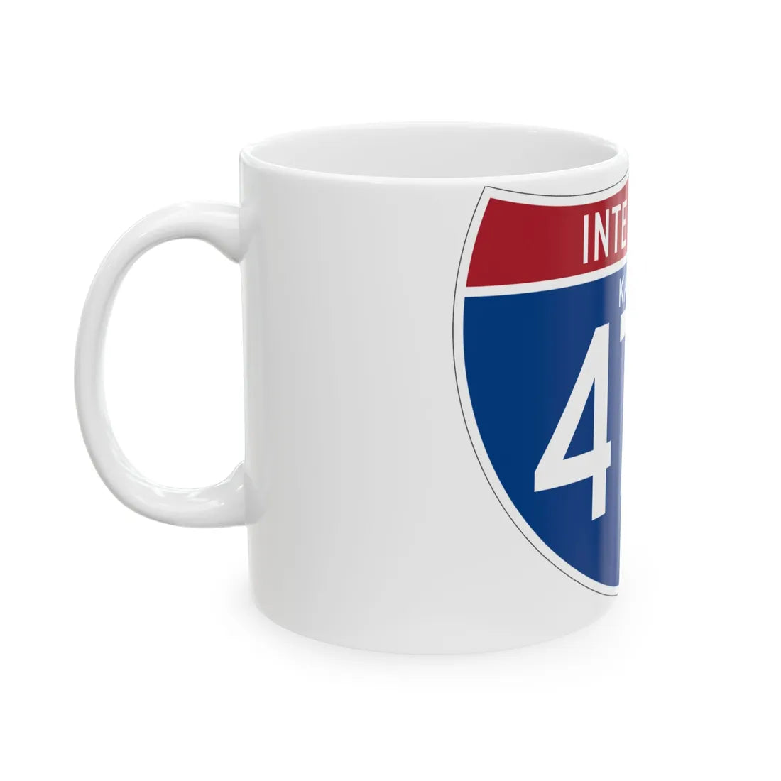 I-470 KS (Kansas) (Road Sign) White Coffee Mug - Go Mug Yourself