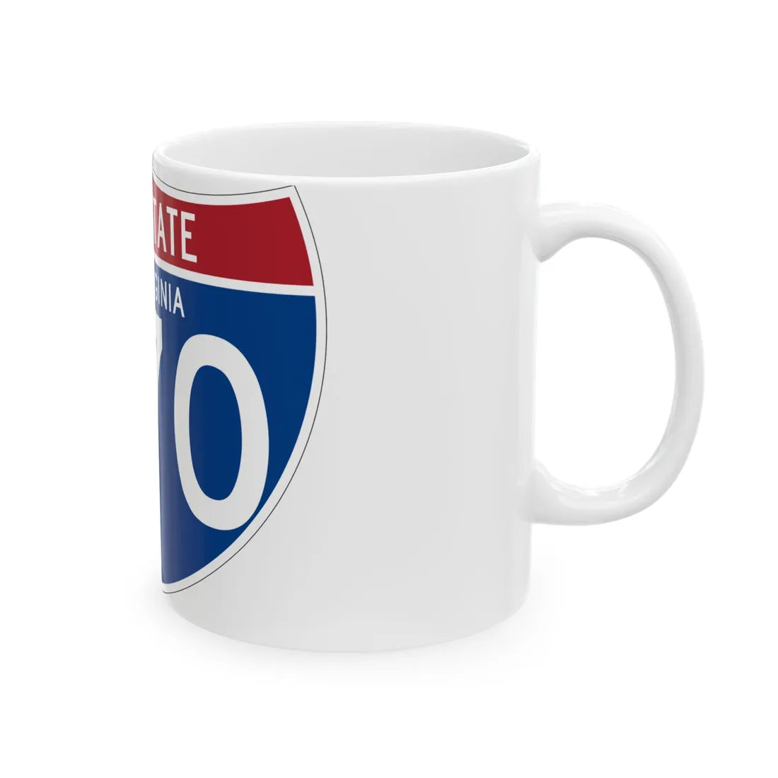 I-470 WV (Virginia) (Road Sign) White Coffee Mug - Go Mug Yourself