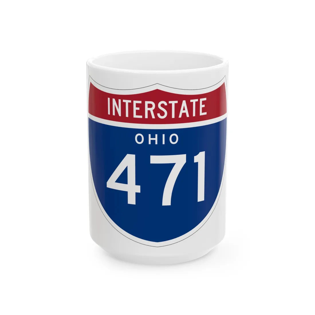 I-471 OH 1961 (Ohio) (Road Sign) White Coffee Mug 15oz - Go Mug Yourself