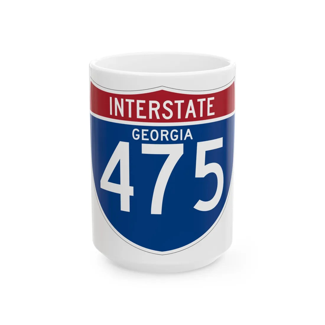 I-475 GA (Georgia) (Road Sign) White Coffee Mug 15oz - Go Mug Yourself