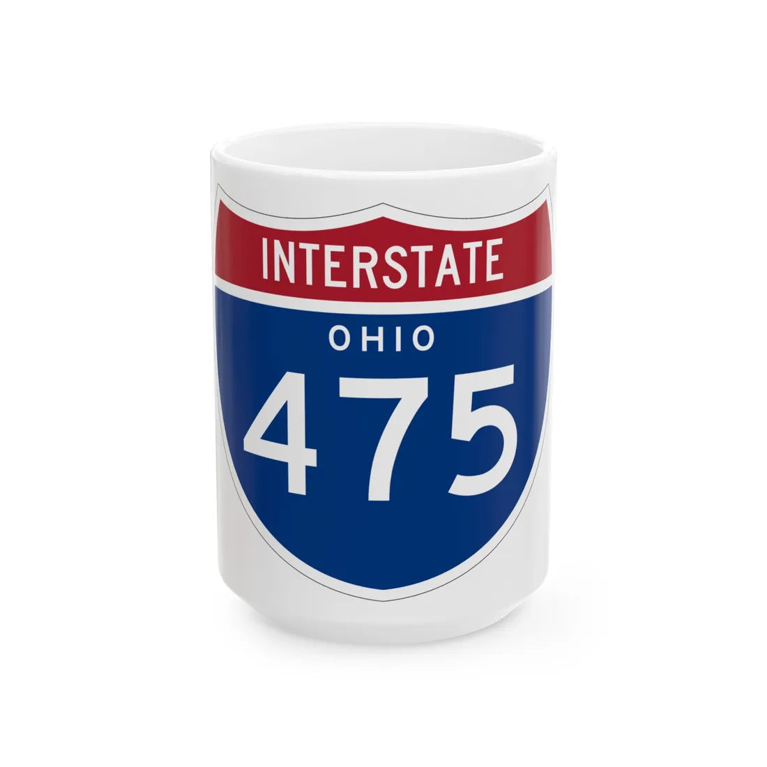 I-475 OH 1961 (Ohio) (Road Sign) White Coffee Mug 15oz - Go Mug Yourself