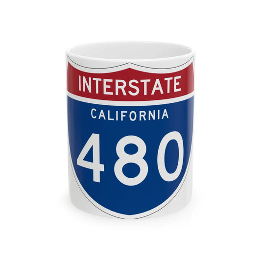 I-480 CA (California) (Road Sign) White Coffee Mug 11oz - Go Mug Yourself