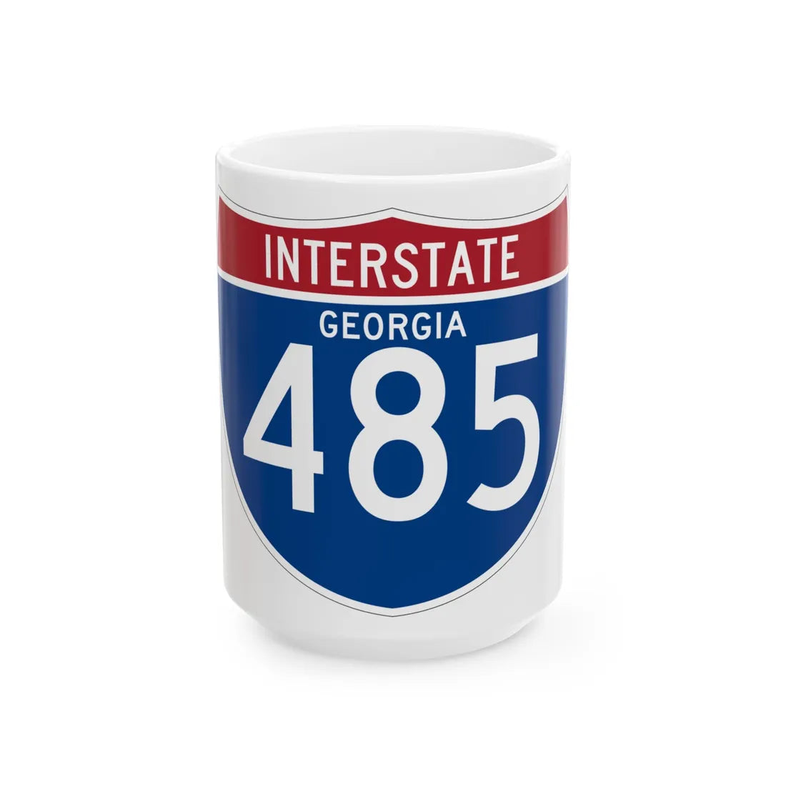I-485 GA (Georgia) (Road Sign) White Coffee Mug 15oz - Go Mug Yourself