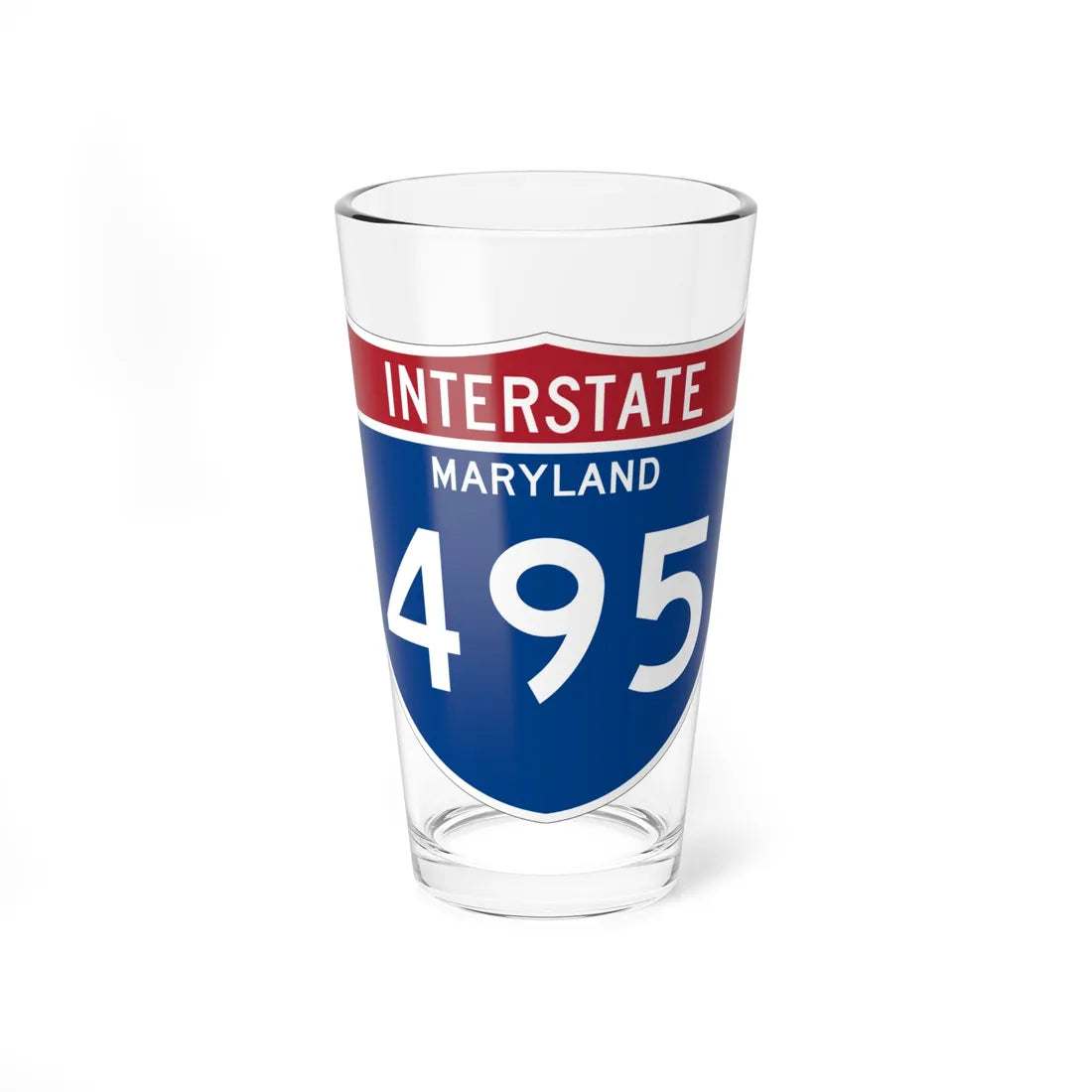I-495 MD Metric (Maryland) (Road Sign) Pint Glss 16oz 16oz - Go Mug Yourself