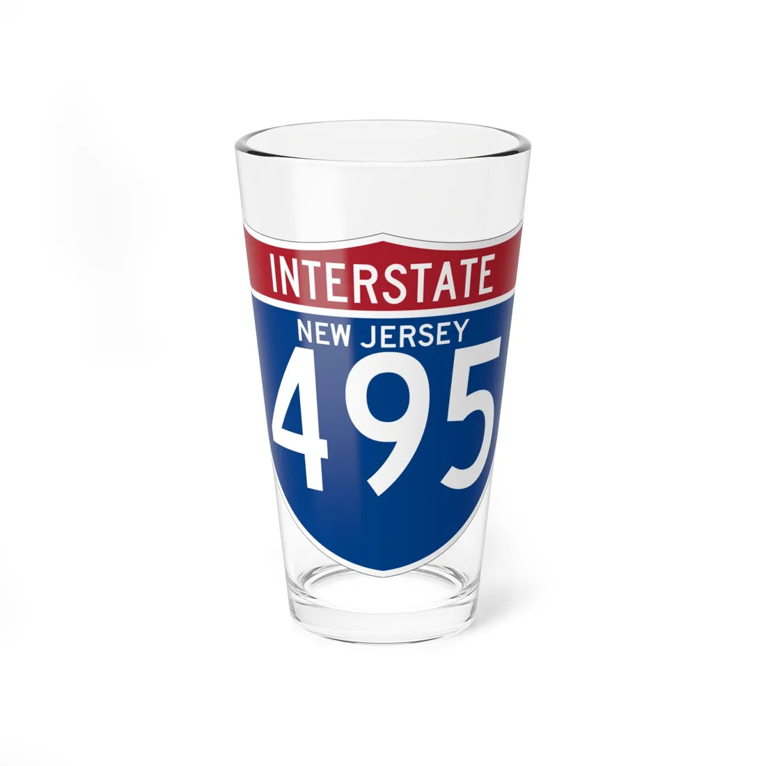 I-495 NJ (New Jersey) (Road Sign) Pint Glss 16oz 16oz - Go Mug Yourself