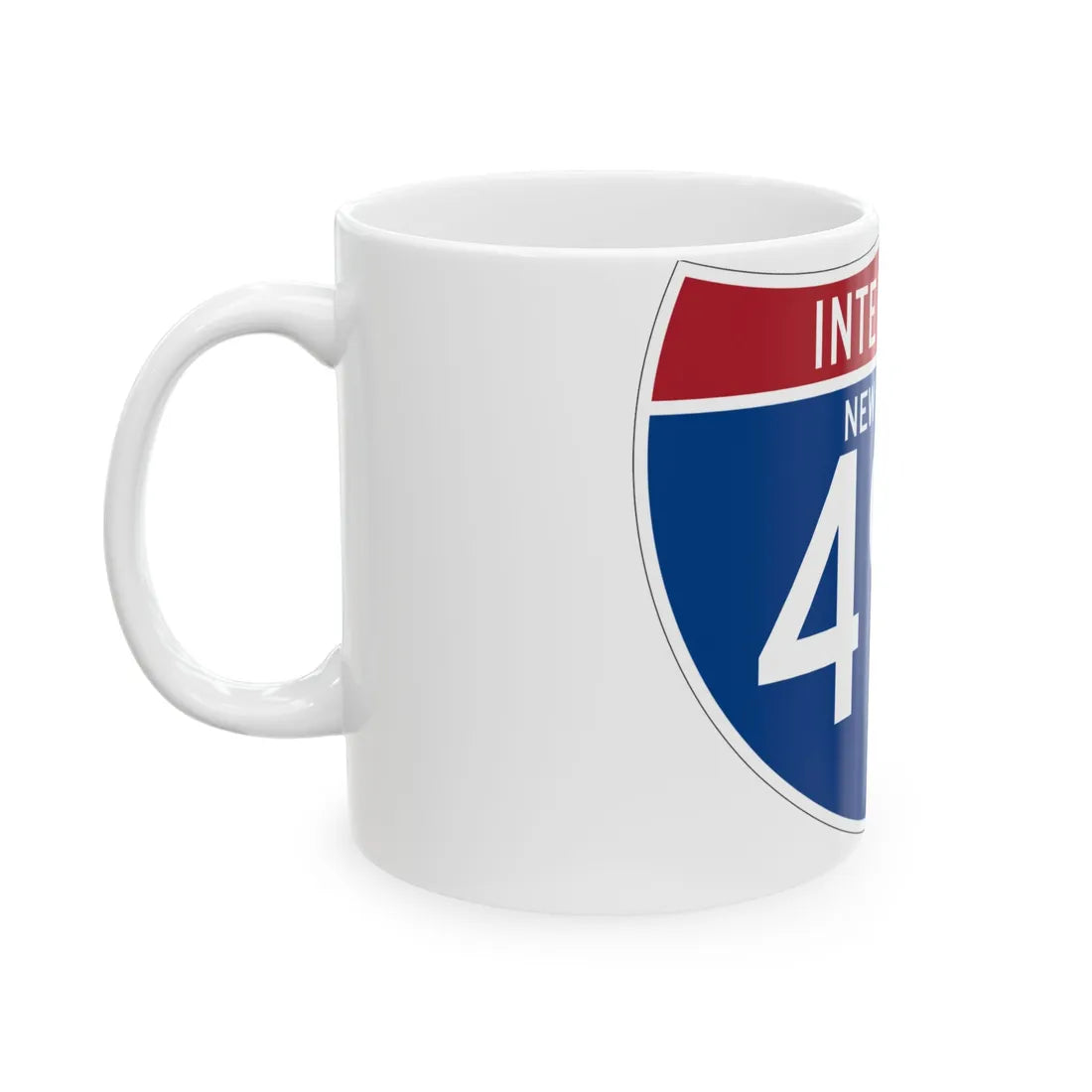 I-495 NJ (New Jersey) (Road Sign) White Coffee Mug - Go Mug Yourself