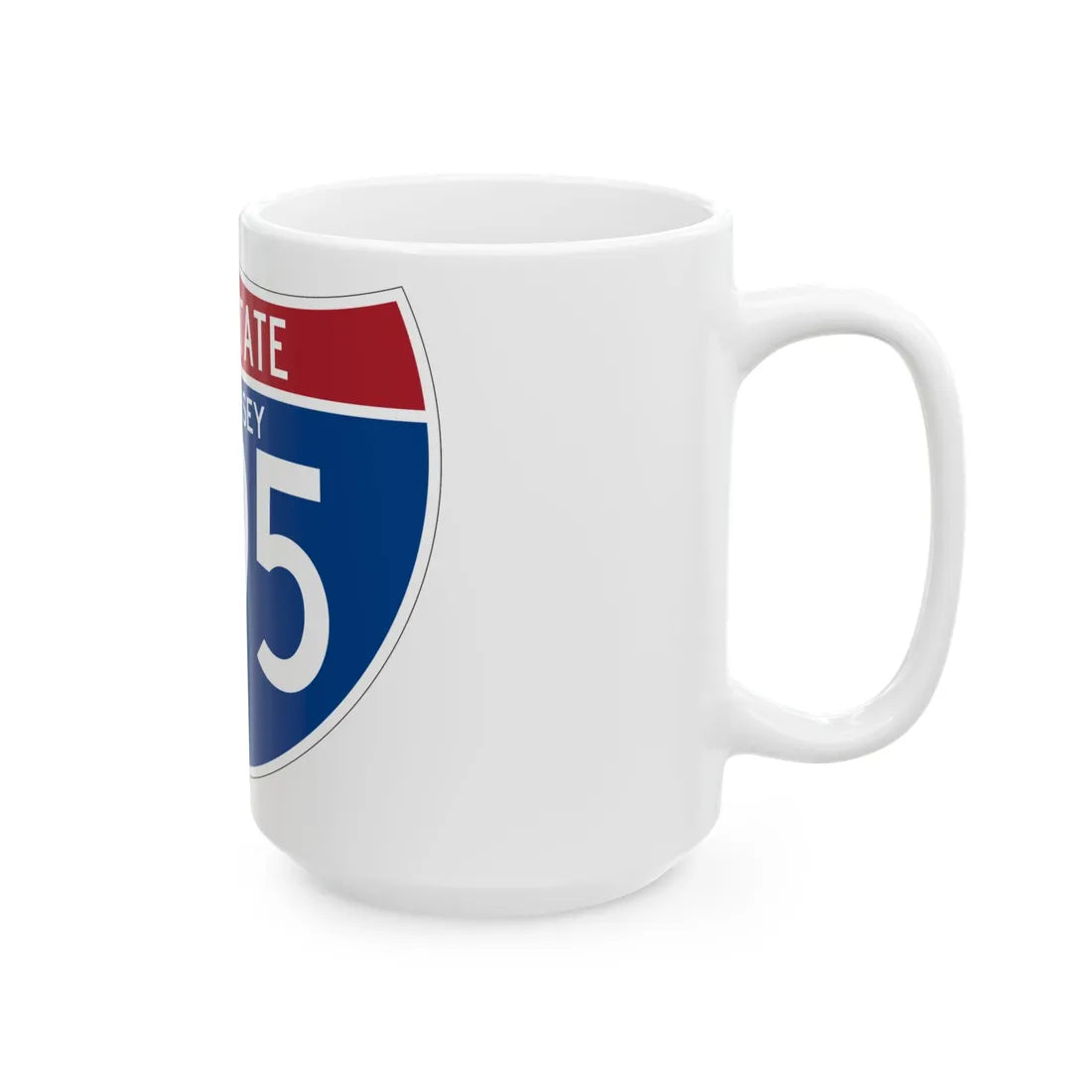 I-495 NJ (New Jersey) (Road Sign) White Coffee Mug - Go Mug Yourself