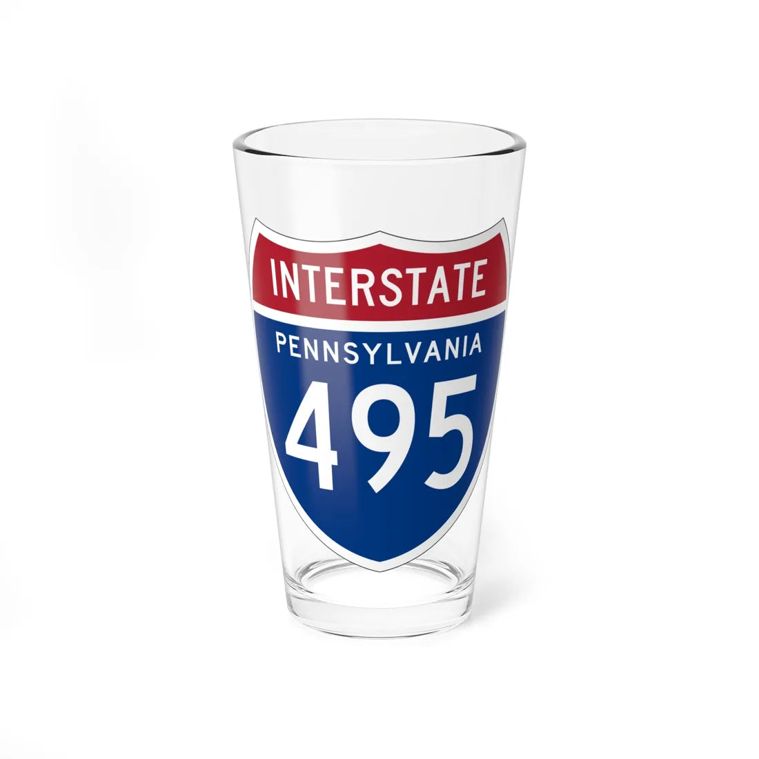 I-495 PA 1957 (Pennsylvania) (Road Sign) Pint Glss 16oz 16oz - Go Mug Yourself