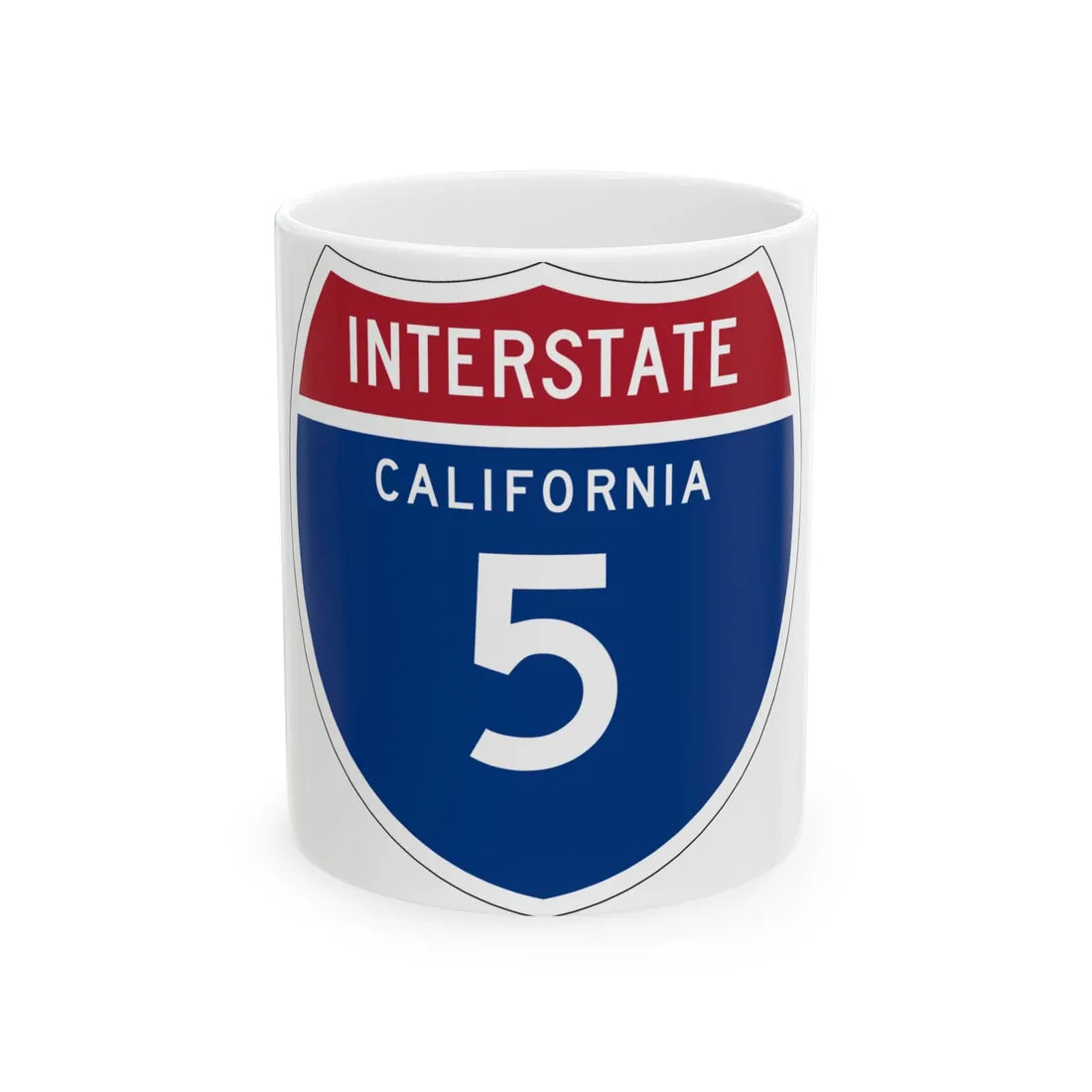 I-5 CA (California) (Road Sign) White Coffee Mug 11oz - Go Mug Yourself