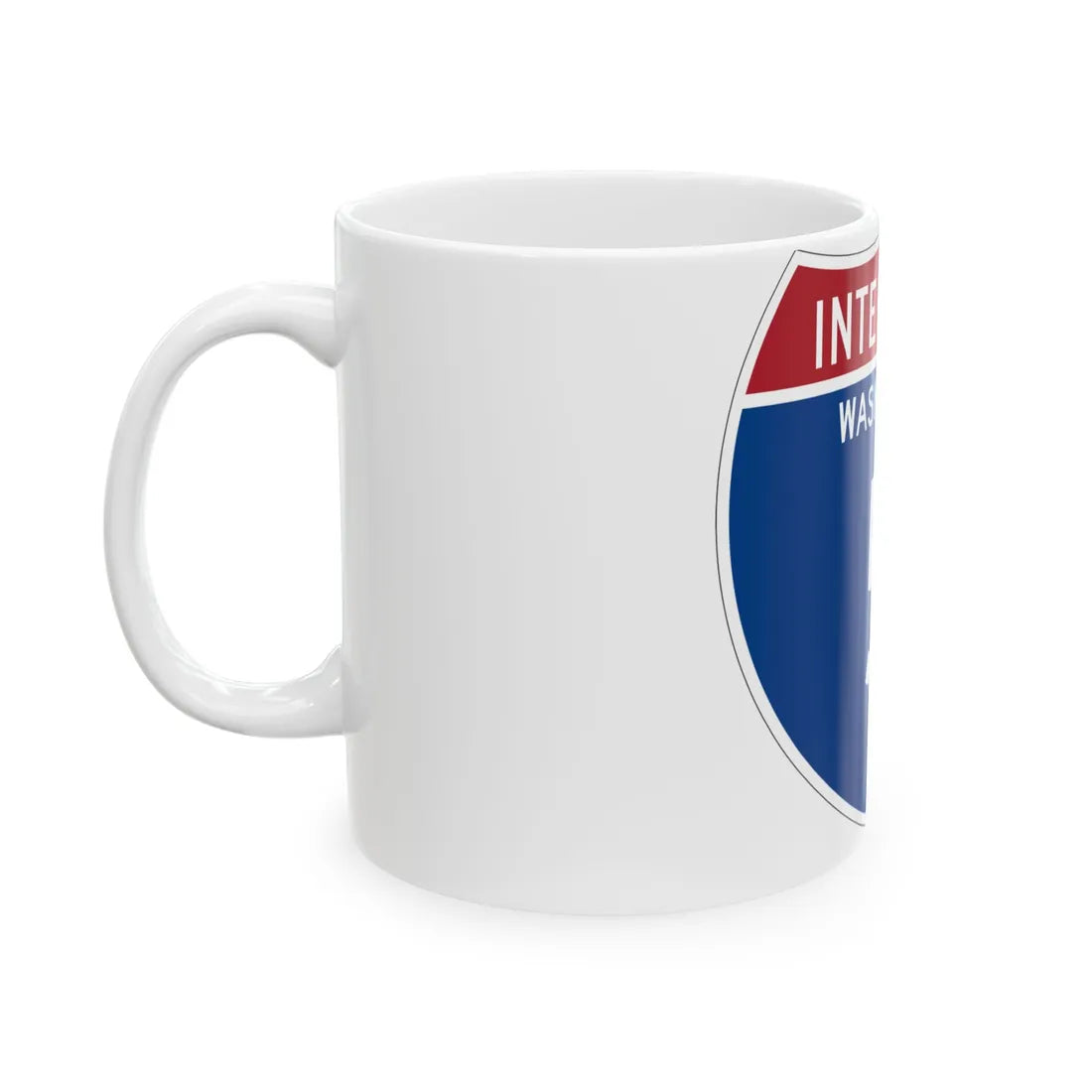 I-5 WA Metric (Washington) (Road Sign) White Coffee Mug - Go Mug Yourself