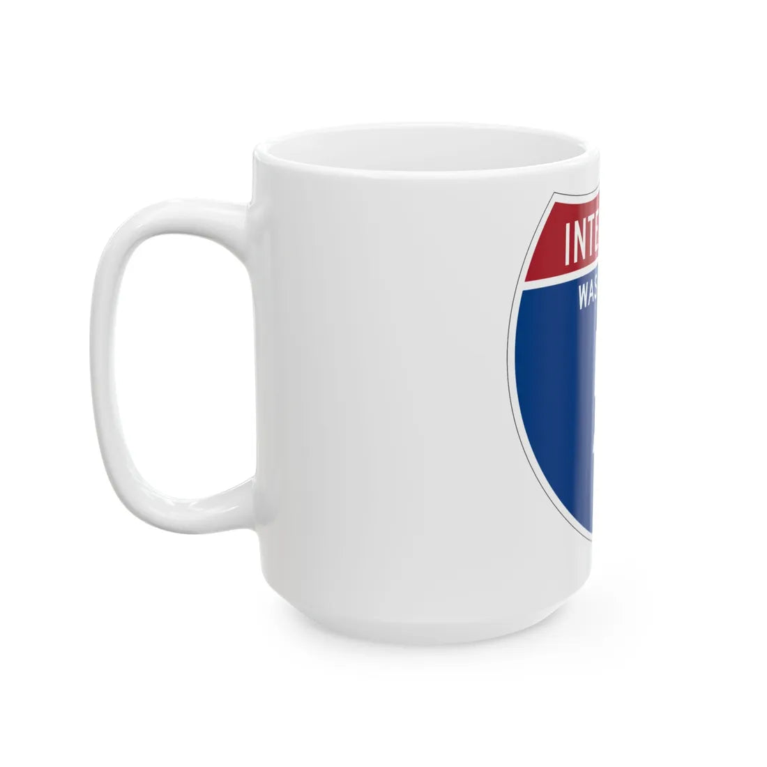 I-5 WA Metric (Washington) (Road Sign) White Coffee Mug - Go Mug Yourself