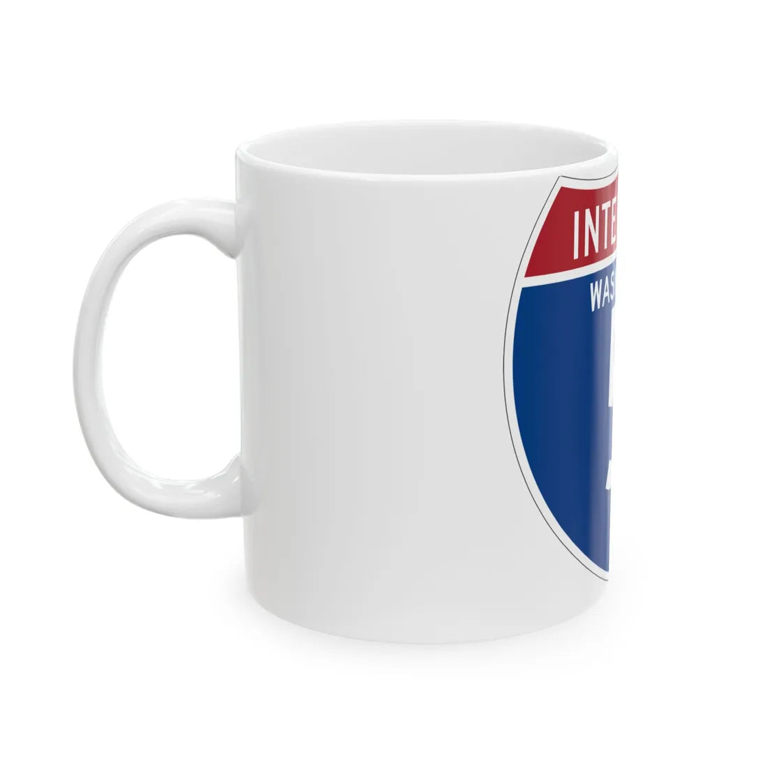I-5 WA (Washington) (Road Sign) White Coffee Mug - Go Mug Yourself