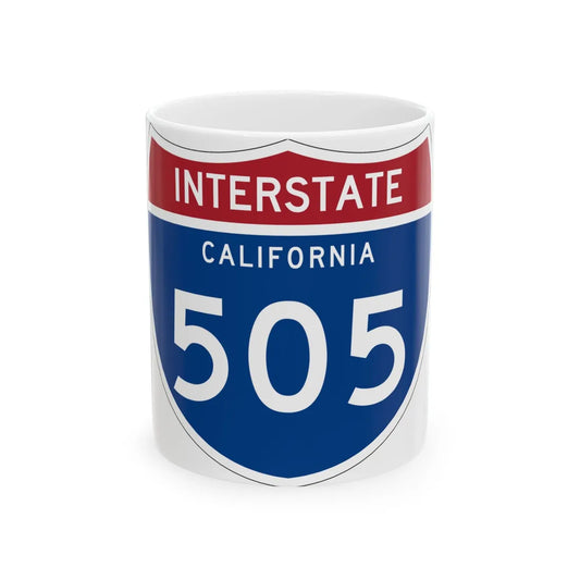 I-505 CA (California) (Road Sign) White Coffee Mug 11oz - Go Mug Yourself