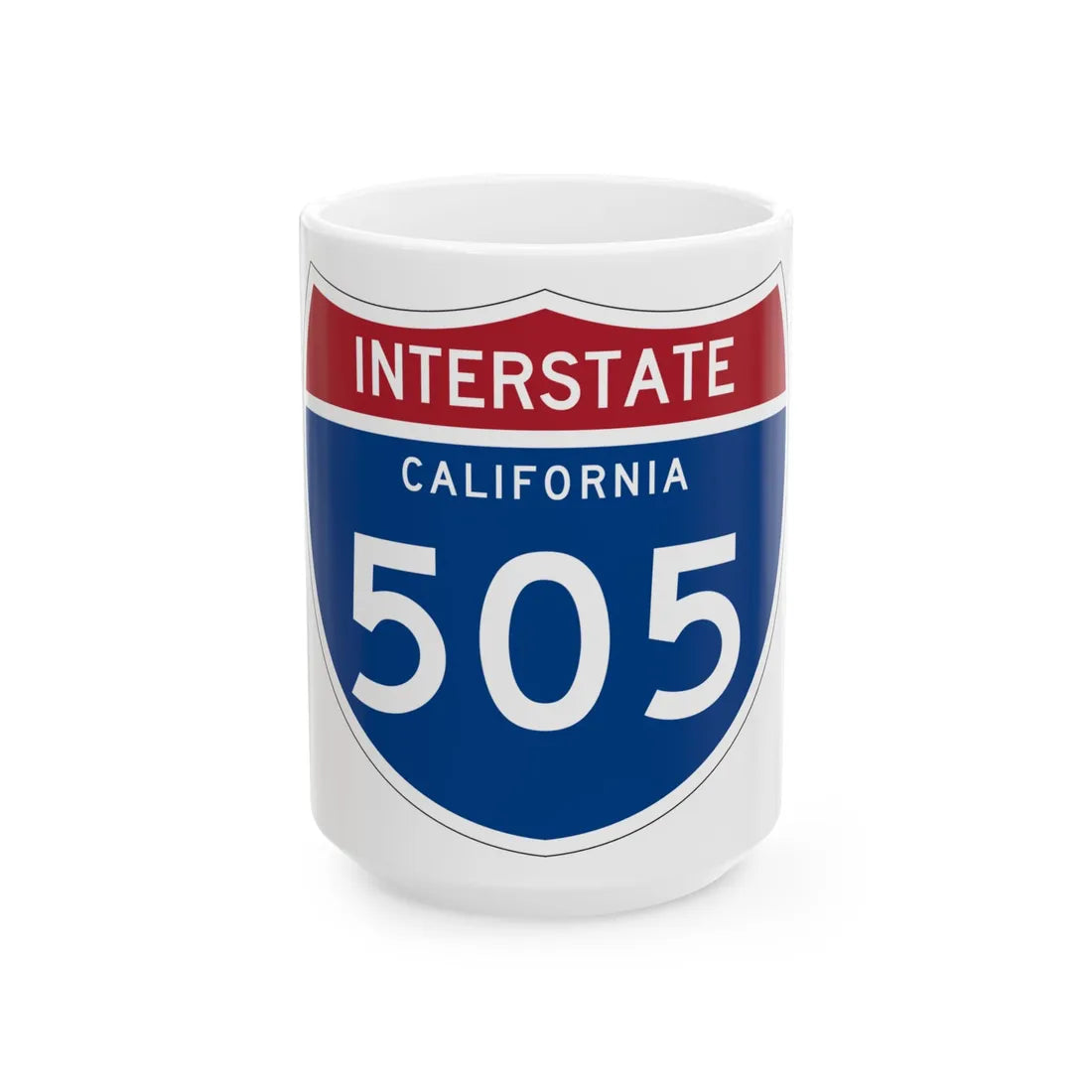 I-505 CA (California) (Road Sign) White Coffee Mug 15oz - Go Mug Yourself