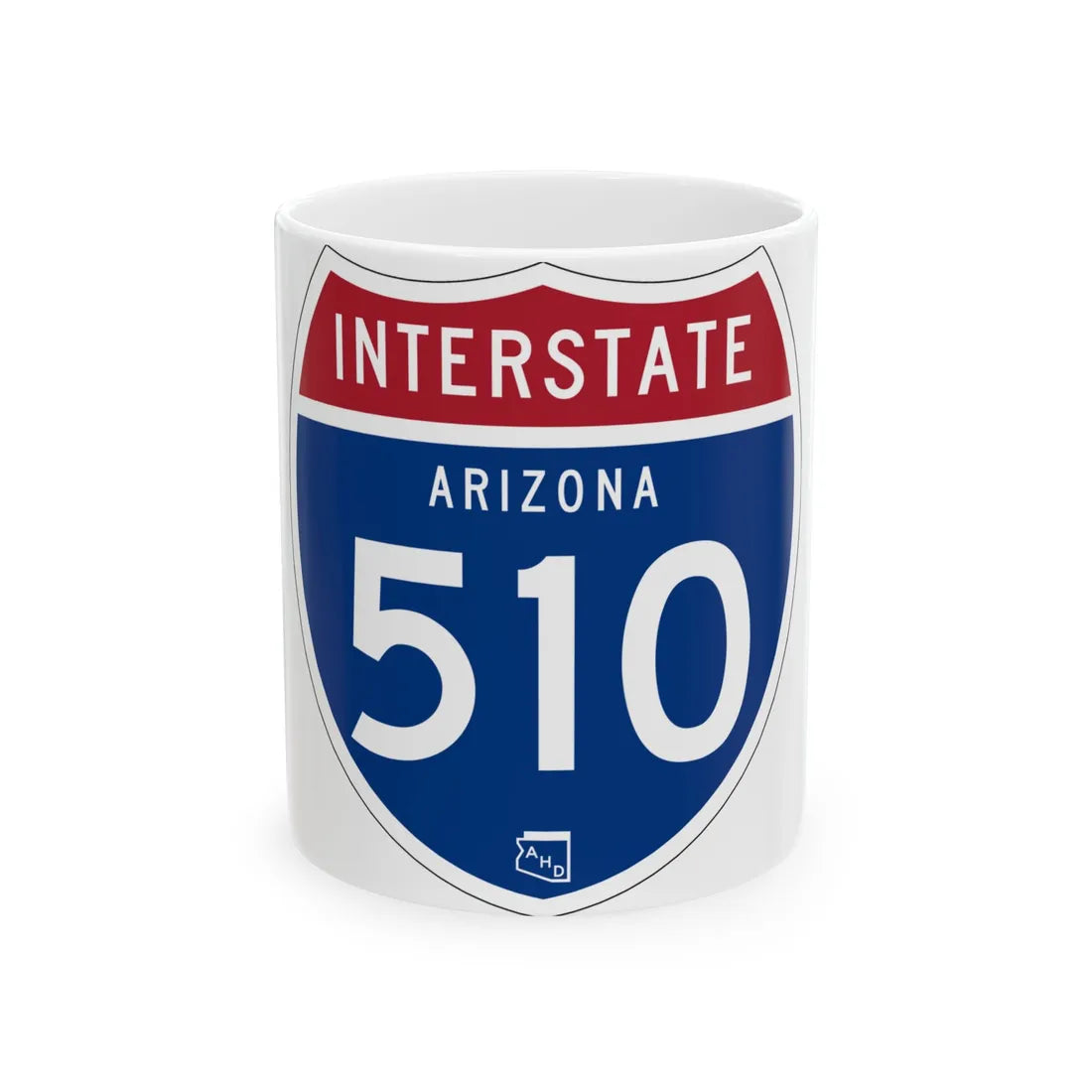 I-510 AZ 1957 (Arizona) (Road Sign) White Coffee Mug 11oz - Go Mug Yourself