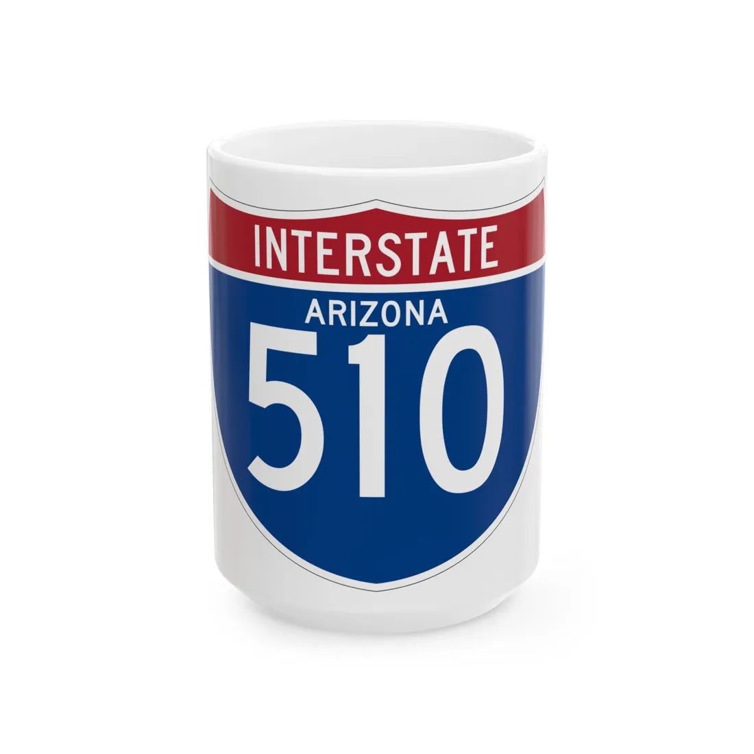 I-510 AZ (Arizona) (Road Sign) White Coffee Mug 15oz - Go Mug Yourself