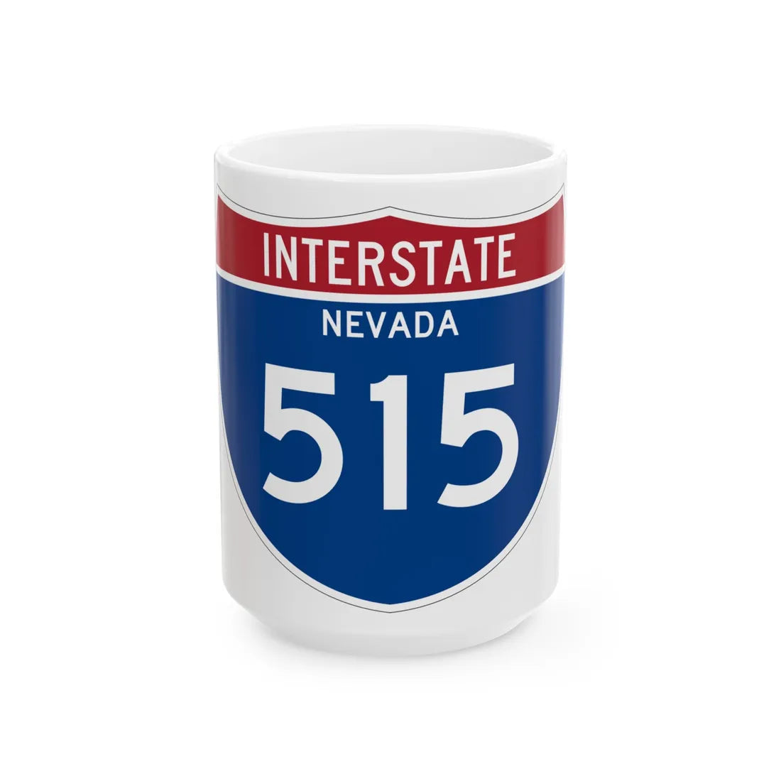 I-515 NV Metric (Nevada) (Road Sign) White Coffee Mug 15oz - Go Mug Yourself