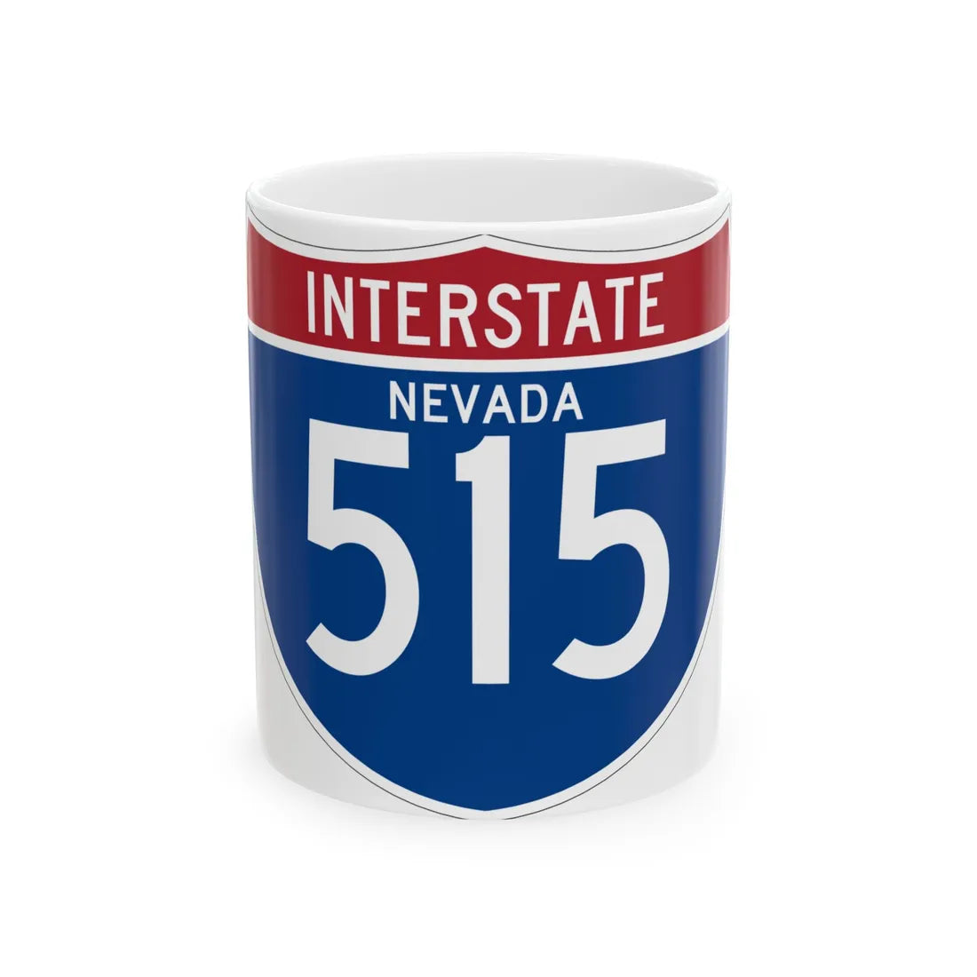 I-515 NV (Nevada) (Road Sign) White Coffee Mug 11oz - Go Mug Yourself
