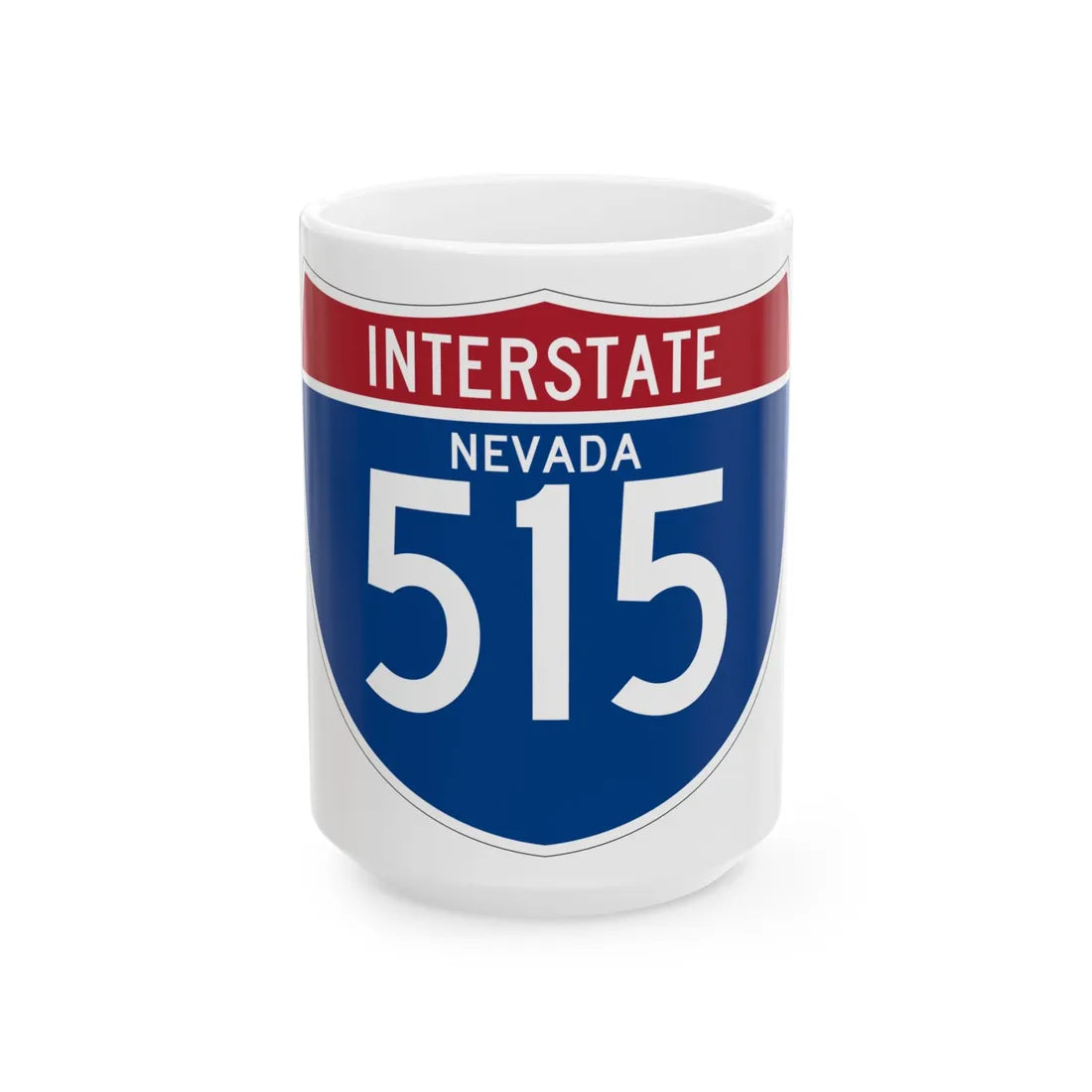 I-515 NV (Nevada) (Road Sign) White Coffee Mug 15oz - Go Mug Yourself