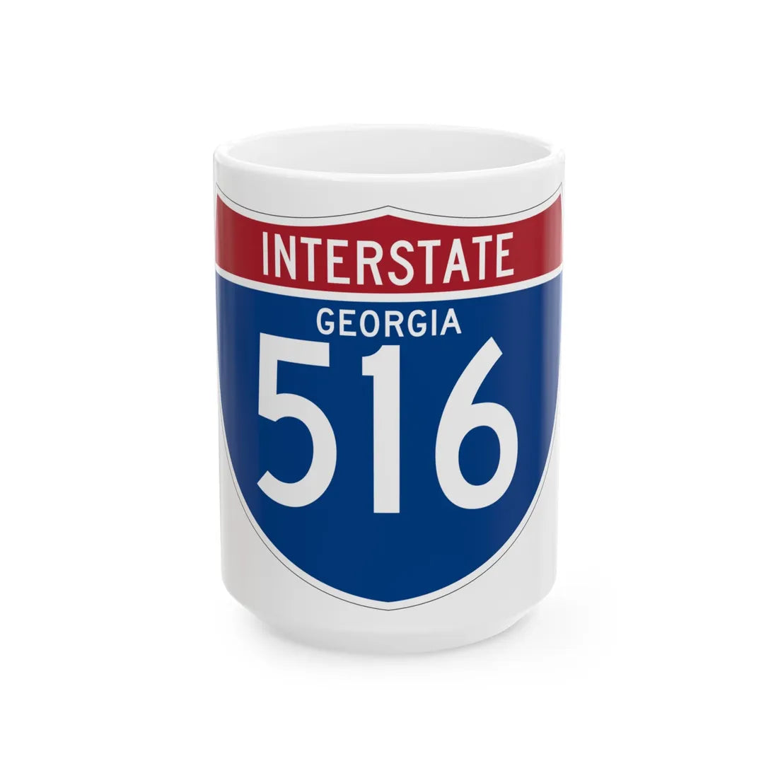 I-516 GA (Georgia) (Road Sign) White Coffee Mug 15oz - Go Mug Yourself