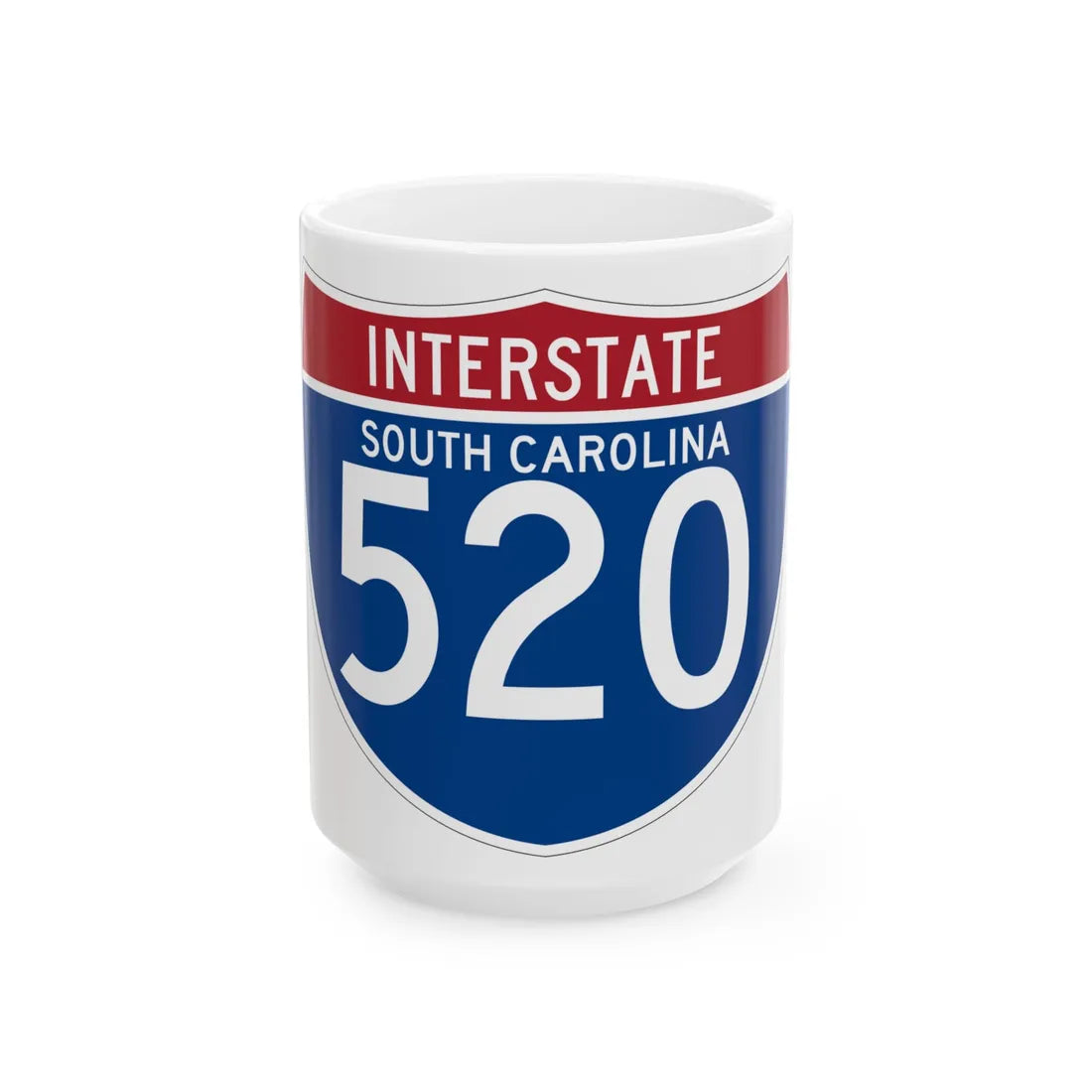 I-520 SC (South Carolina) (Road Sign) White Coffee Mug 15oz - Go Mug Yourself