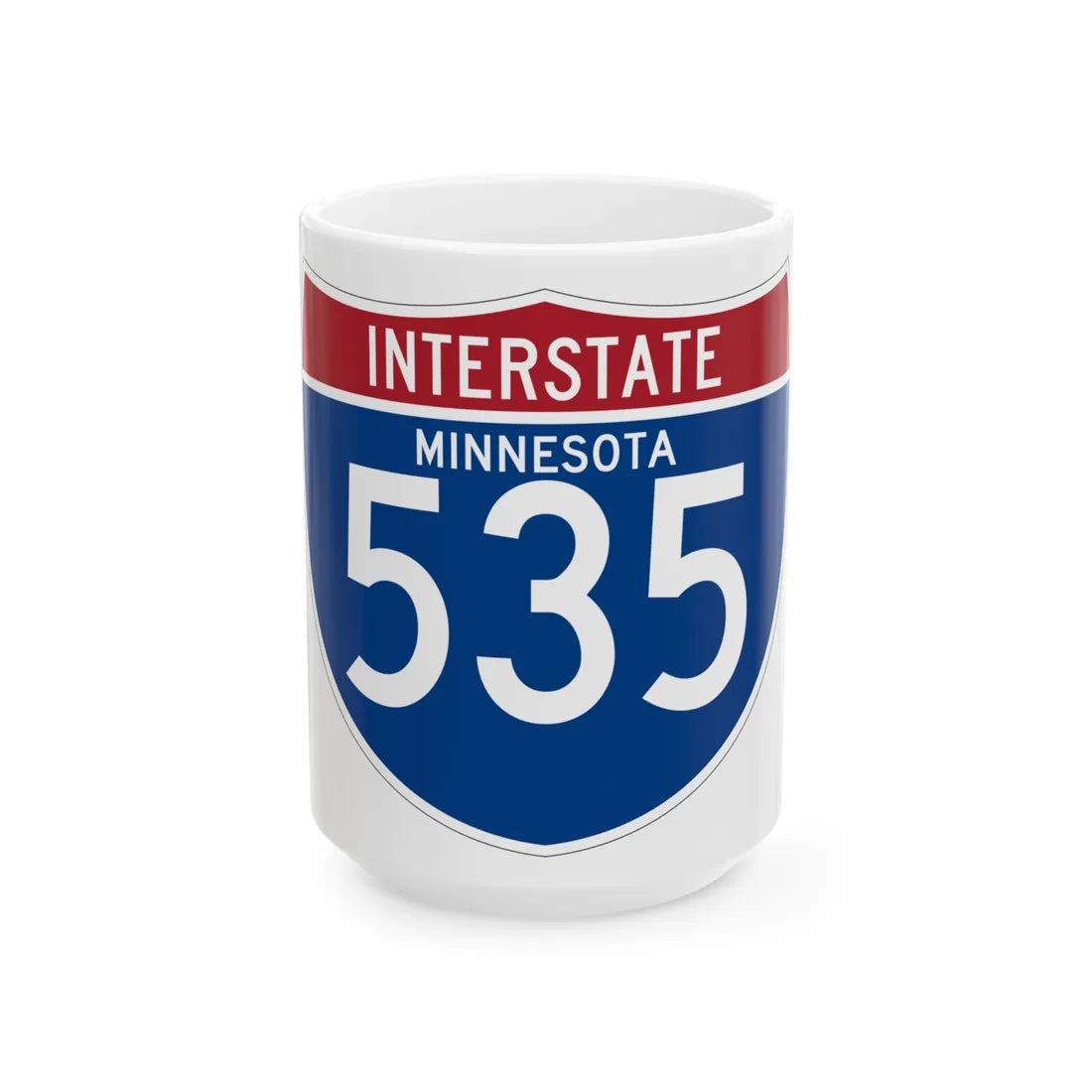 I-535 MN (Minnesota) (Road Sign) White Coffee Mug 15oz - Go Mug Yourself