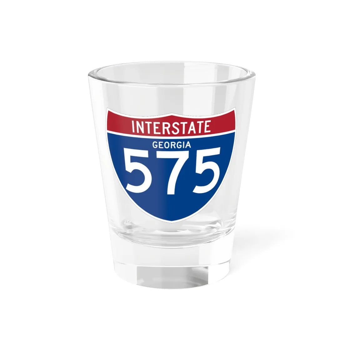I-575 GA (Georgia) (Road Sign) Shot Glass 1.5oz 1.5oz - Go Mug Yourself