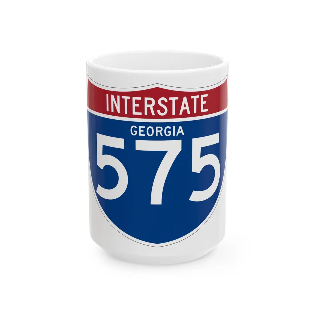 I-575 GA (Georgia) (Road Sign) White Coffee Mug 15oz - Go Mug Yourself