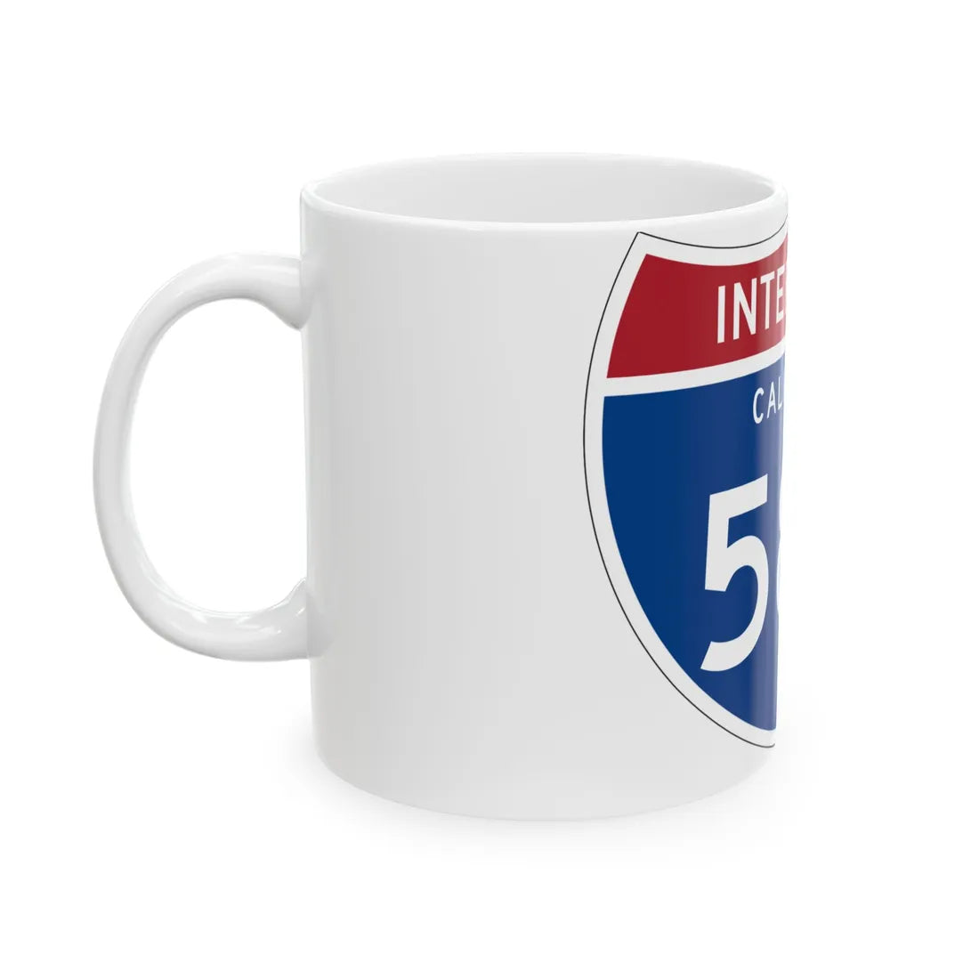 I-580 CA (California) (Road Sign) White Coffee Mug - Go Mug Yourself