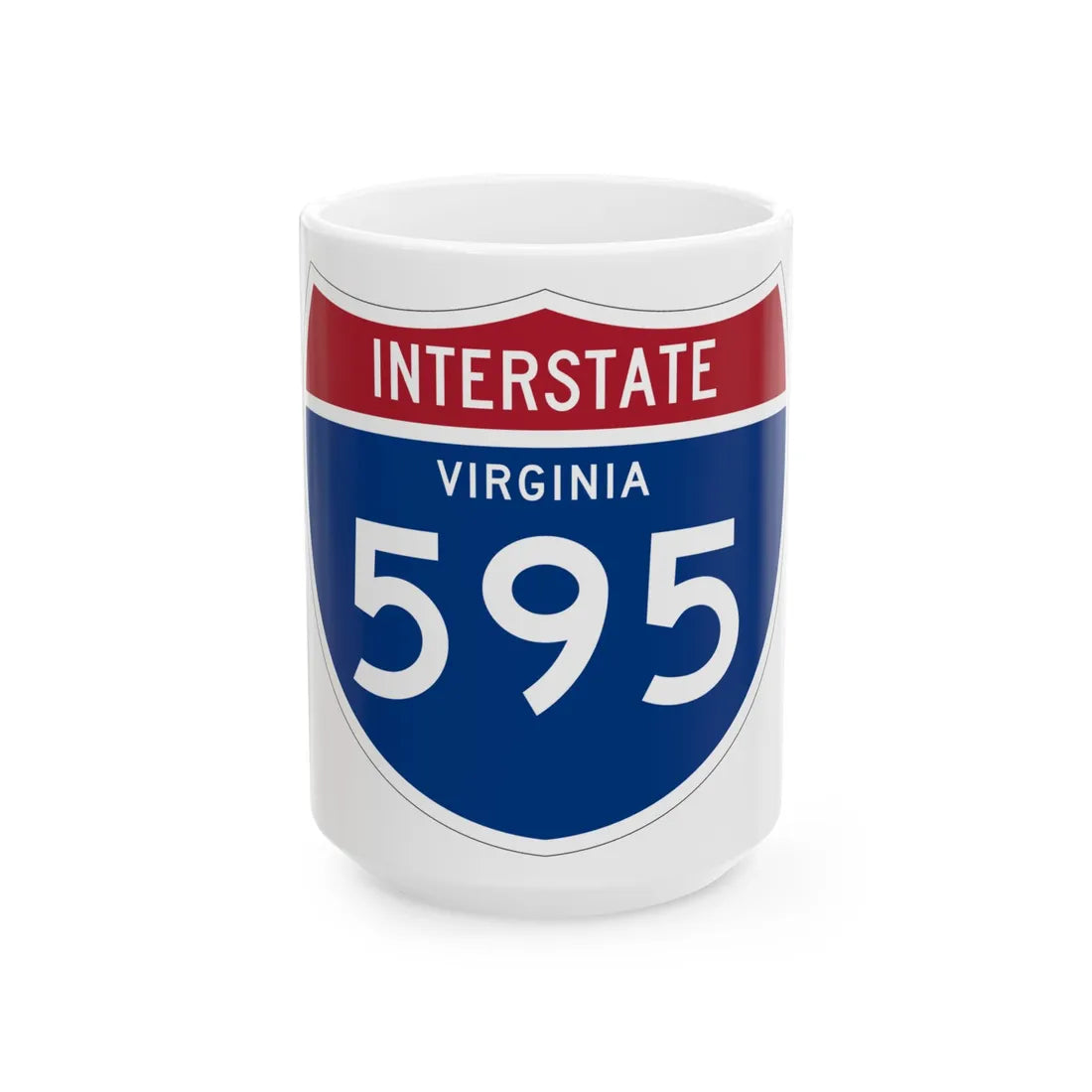 I-595 VA 1961 (Virginia) (Road Sign) White Coffee Mug 15oz - Go Mug Yourself
