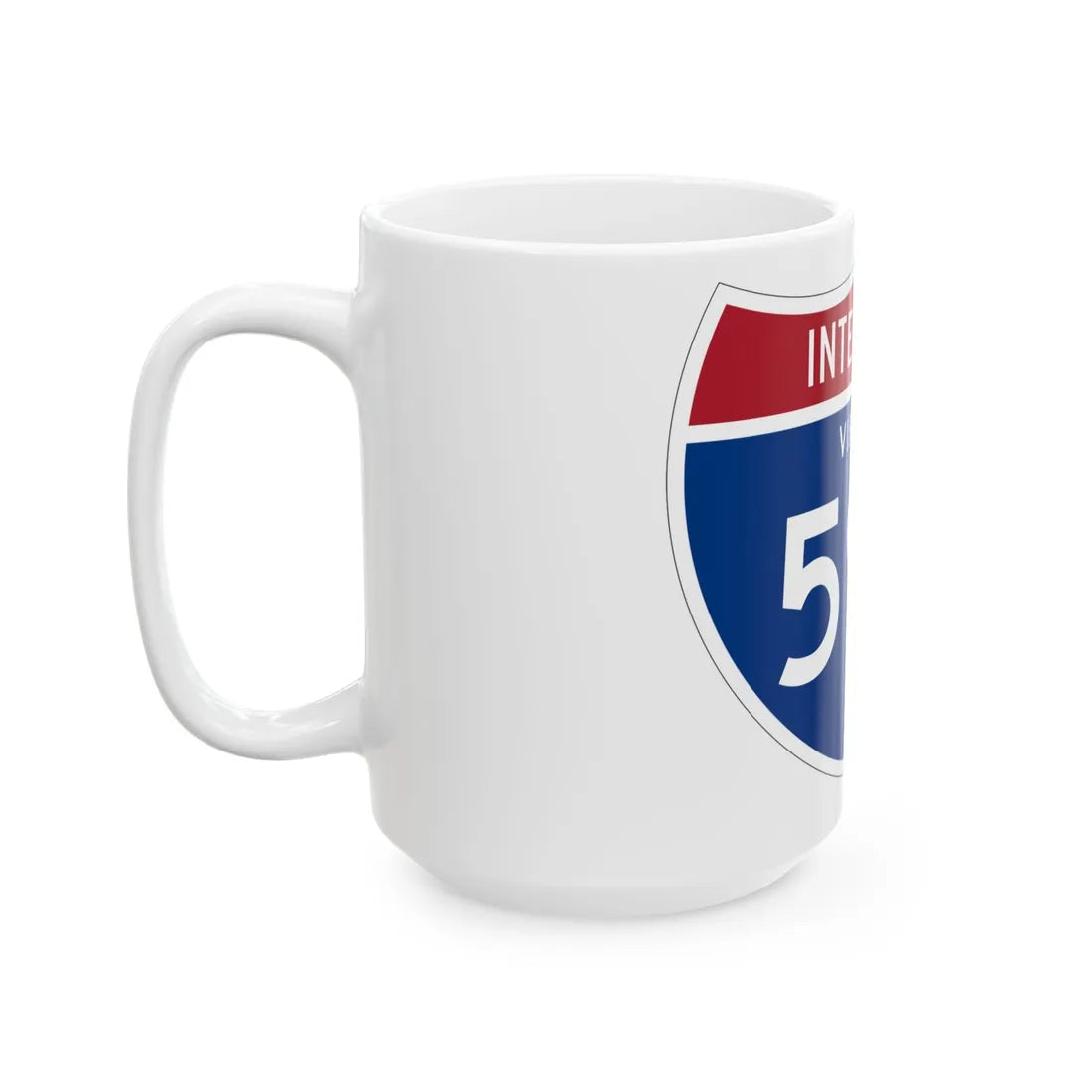 I-595 VA 1961 (Virginia) (Road Sign) White Coffee Mug - Go Mug Yourself