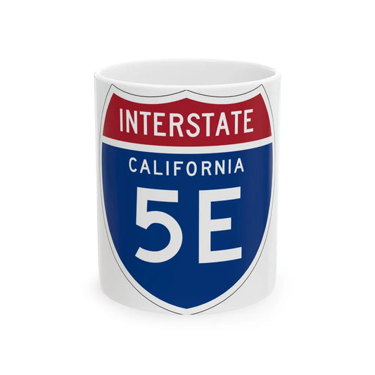 I-5E CA (California) (Road Sign) White Coffee Mug 11oz - Go Mug Yourself
