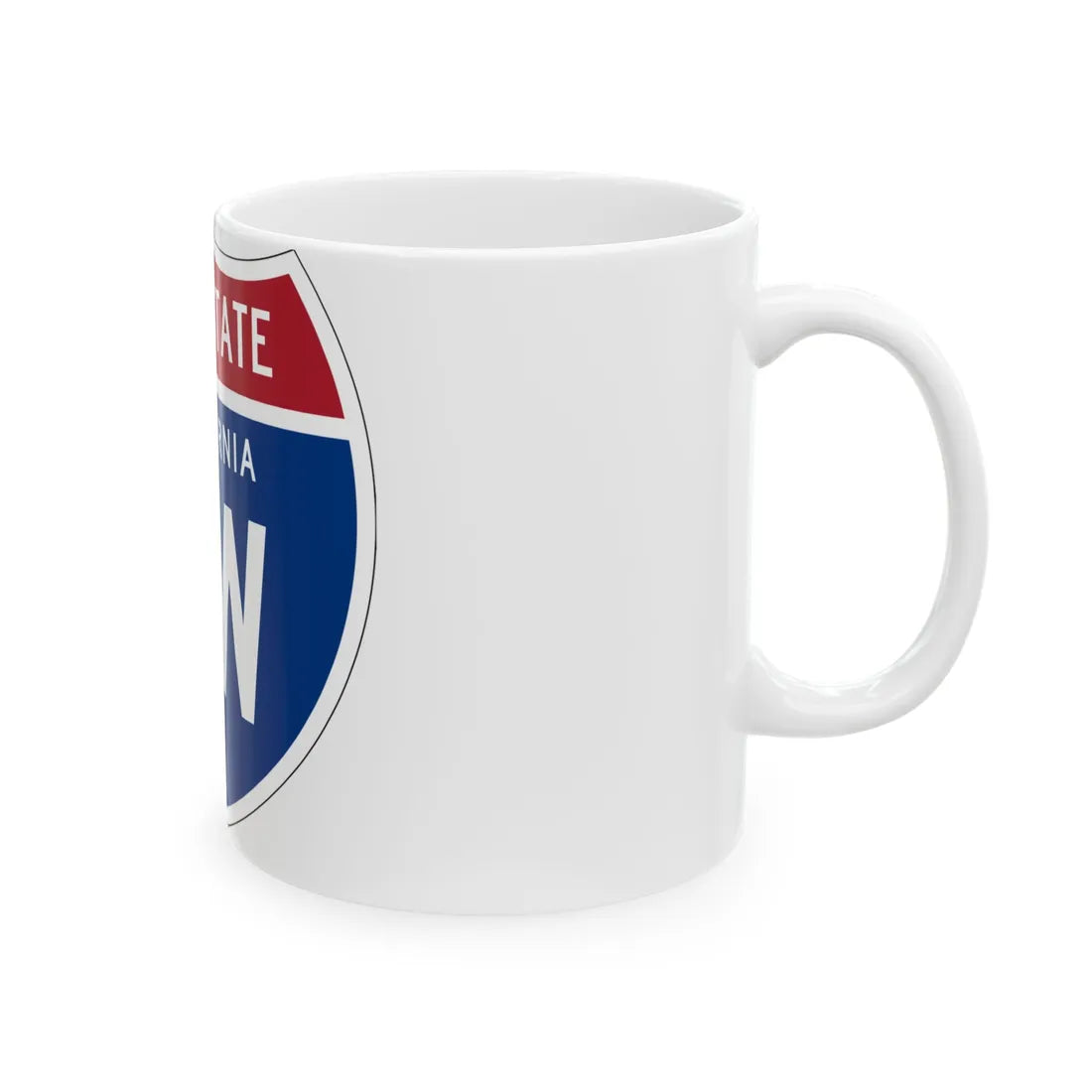 I-5W CA (California) (Road Sign) White Coffee Mug - Go Mug Yourself