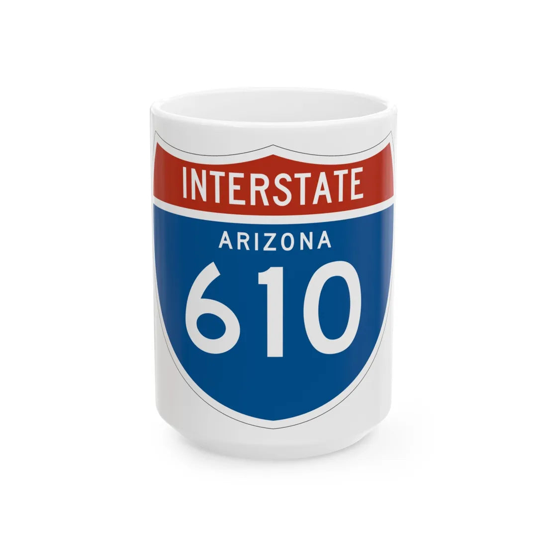 I-610 AZ 1961 (Arizona) (Road Sign) White Coffee Mug 15oz - Go Mug Yourself