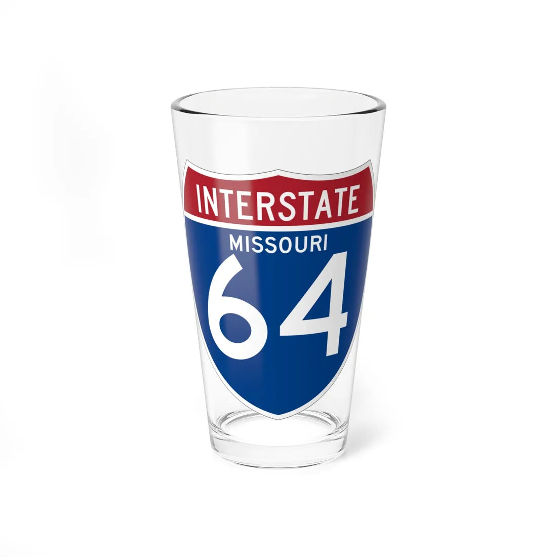 I-64 MO (Missouri) (Road Sign) Pint Glss 16oz 16oz - Go Mug Yourself