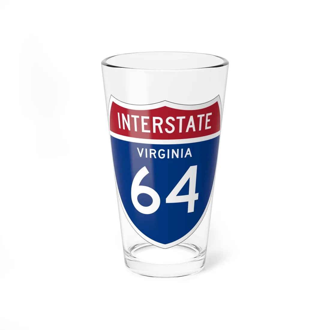 I-64 VA 1957 (Virginia) (Road Sign) Pint Glss 16oz 16oz - Go Mug Yourself