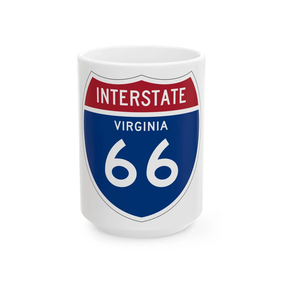 I-66 VA 1957 (Virginia) (Road Sign) White Coffee Mug 15oz - Go Mug Yourself