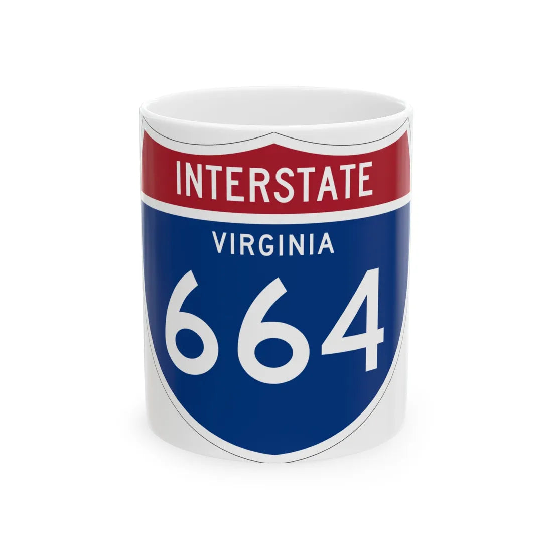 I-664 VA 1961 (Virginia) (Road Sign) White Coffee Mug 11oz - Go Mug Yourself