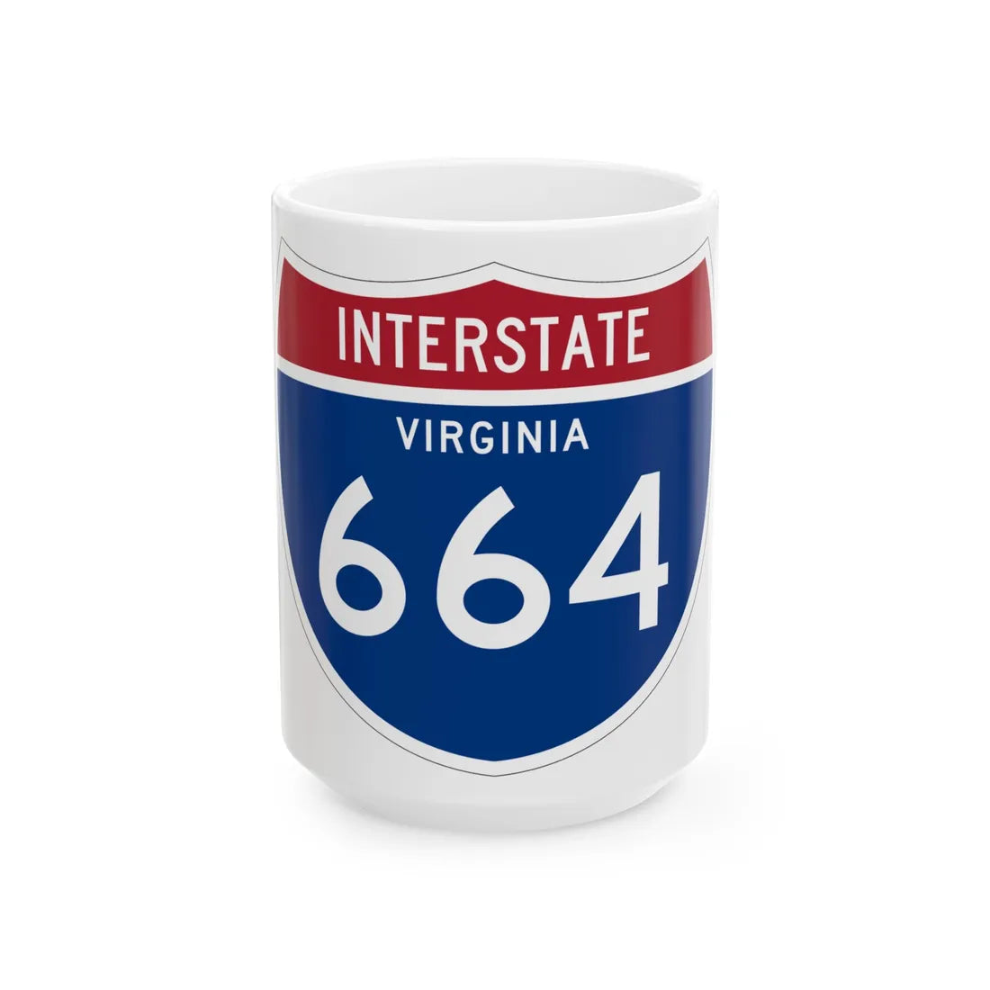 I-664 VA 1961 (Virginia) (Road Sign) White Coffee Mug 15oz - Go Mug Yourself