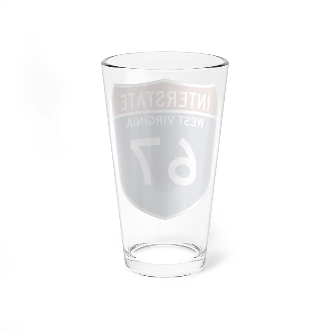 I-67 WV Metric (Virginia) (Road Sign) Pint Glss 16oz - Go Mug Yourself