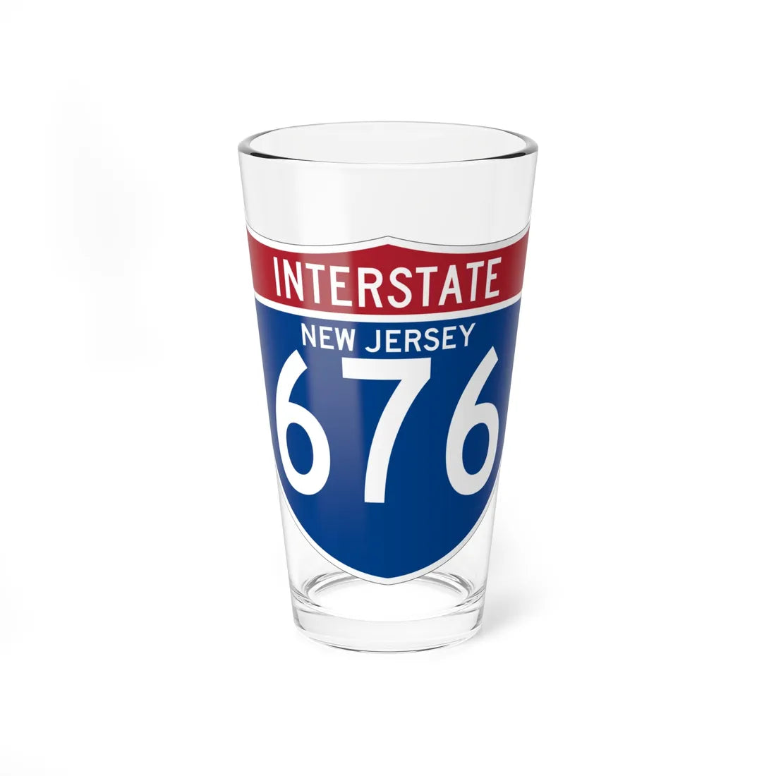 I-676 NJ (New Jersey) (Road Sign) Pint Glss 16oz 16oz - Go Mug Yourself
