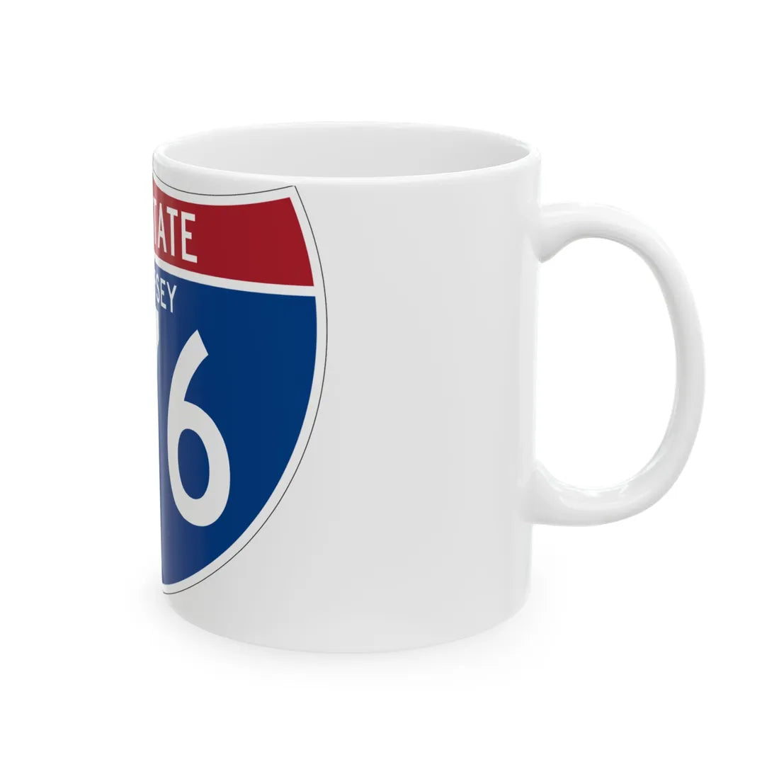 I-676 NJ (New Jersey) (Road Sign) White Coffee Mug - Go Mug Yourself