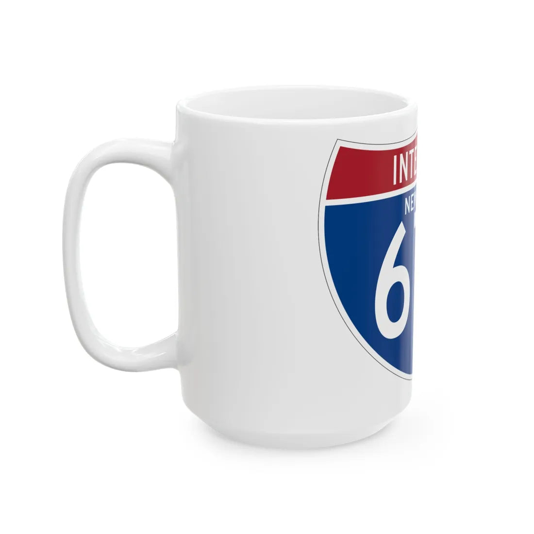 I-676 NJ (New Jersey) (Road Sign) White Coffee Mug - Go Mug Yourself