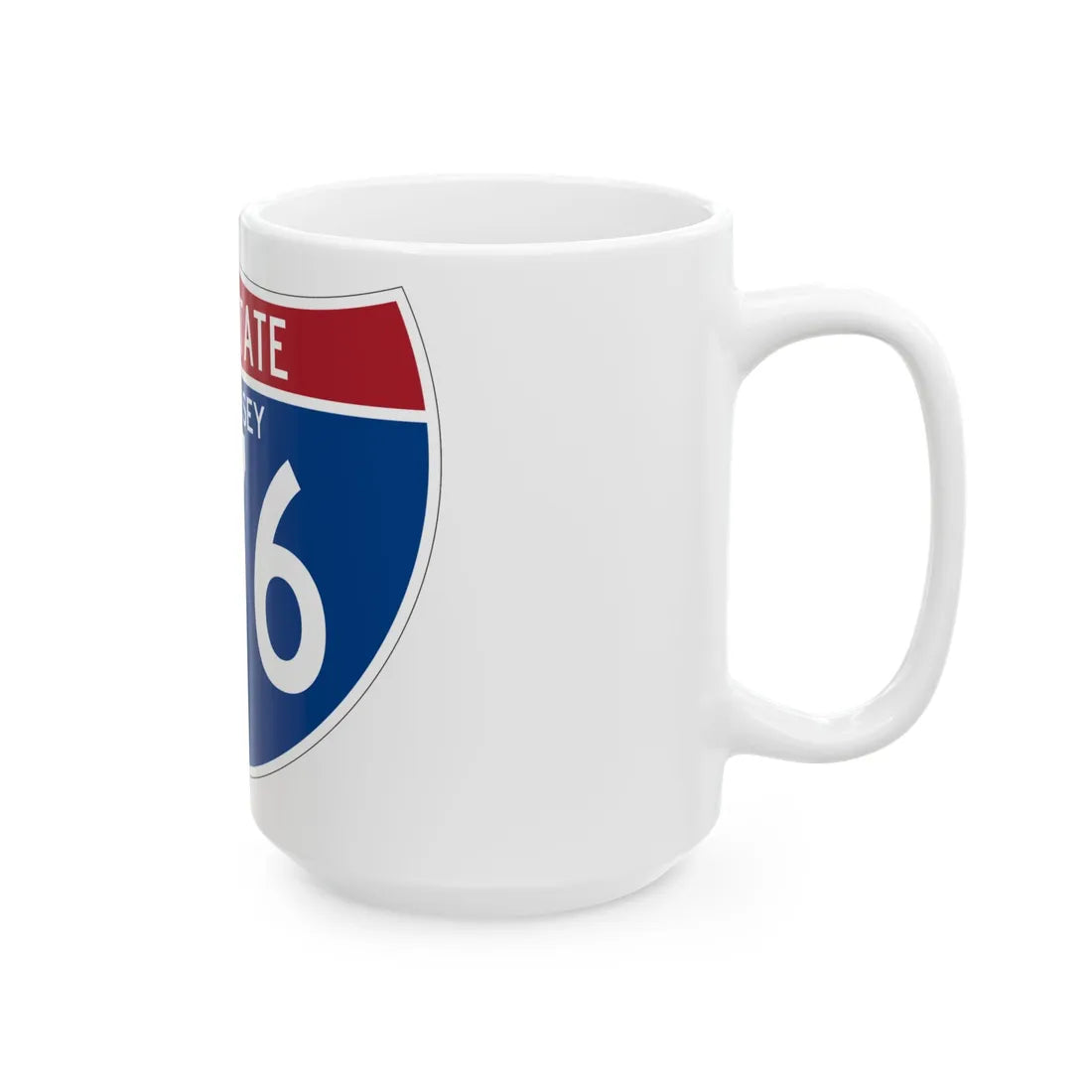 I-676 NJ (New Jersey) (Road Sign) White Coffee Mug - Go Mug Yourself