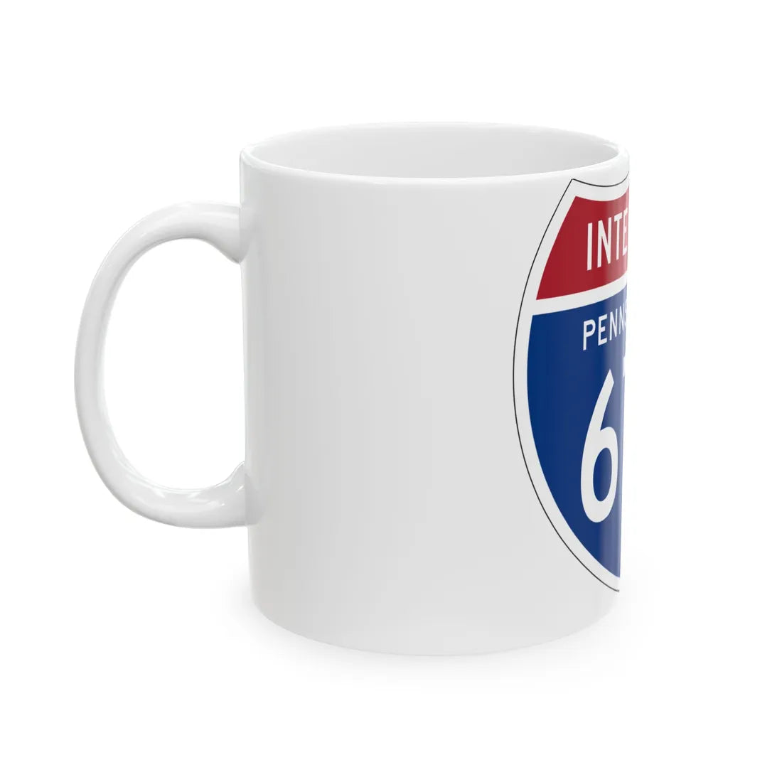 I-676 PA 1957 (Pennsylvania) (Road Sign) White Coffee Mug - Go Mug Yourself